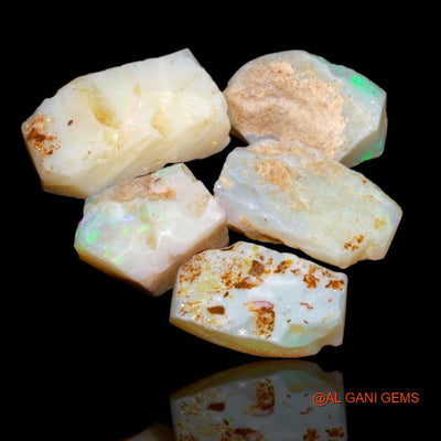 5 Pcs 19.80 Cts Natural Australian Fire Opal Loose Gemstone Fancy Rough Wholesale Lot 11x6x9 mm To 15x5x8 mm R-185