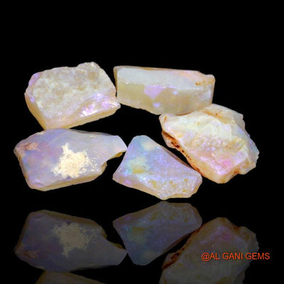 Natural Fire Opal Loose Gemstone Fancy Rough Australia 5 Pcs Wholesale Lot 21.95 Cts 13x4x9 mm To 16x4x10 mm R-186
