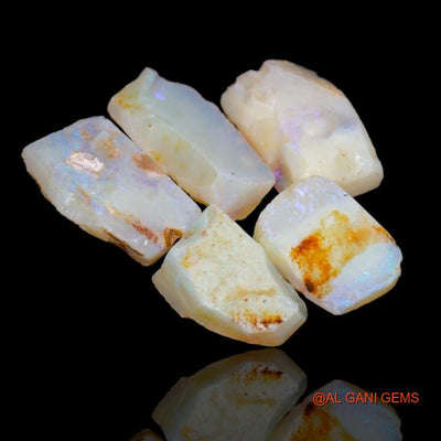 19.35 Cts Natural Australian Fire Opal Fancy Rough 5 Pcs Wholesale Lot Loose Gemstone 12x4x8 mmTo 14x4x9 mm R-187