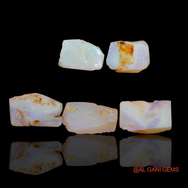 19.35 Cts Natural Australian Fire Opal Fancy Rough 5 Pcs Wholesale Lot Loose Gemstone 12x4x8 mmTo 14x4x9 mm R-187