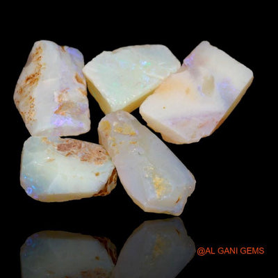 19.35 Cts Natural Australian Fire Opal Fancy Rough 5 Pcs Wholesale Lot Loose Gemstone 12x4x8 mmTo 14x4x9 mm R-187