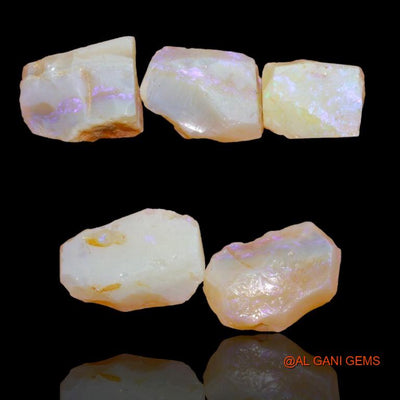 5 Pcs 21.90 Cts Natural Australian Fire Opal Loose Gemstone Fancy Rough Wholesale Lot 11x5x8 mm To 15x5x10 mm R-188