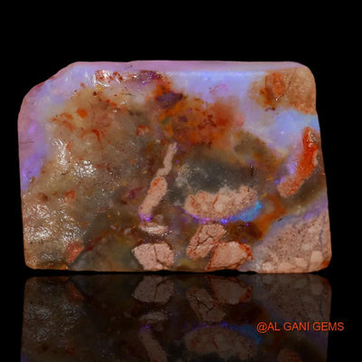Natural Fire Opal Gemstone 13.90 Cts Loose Fancy Rough From Australia 21x14x5 mm R-200