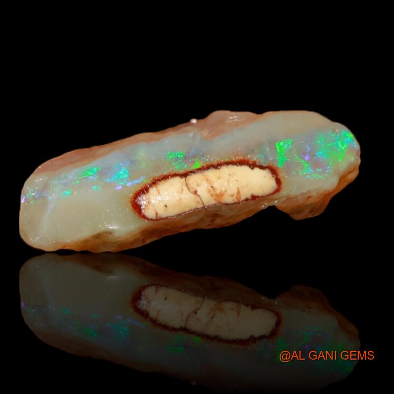 Natural Fire Opal Gemstone 9.65 Cts Loose Fancy Rough From Australia 23x16x5 mm R-224
