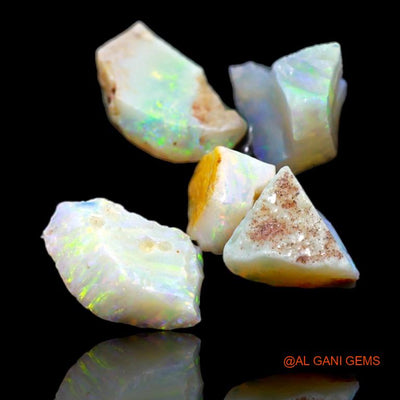 5 Pcs 9.90 Cts Natural Australian Fire Opal Loose Gemstone Fancy Rough Wholesale Lot 4x2x3 mm To 6x2x4mm R-22