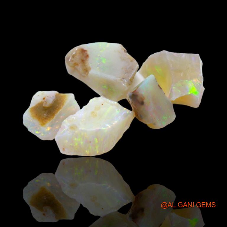 5 Pcs 9.90 Cts Natural Australian Fire Opal Loose Gemstone Fancy Rough Wholesale Lot 4x2x3 mm To 6x2x4mm R-22