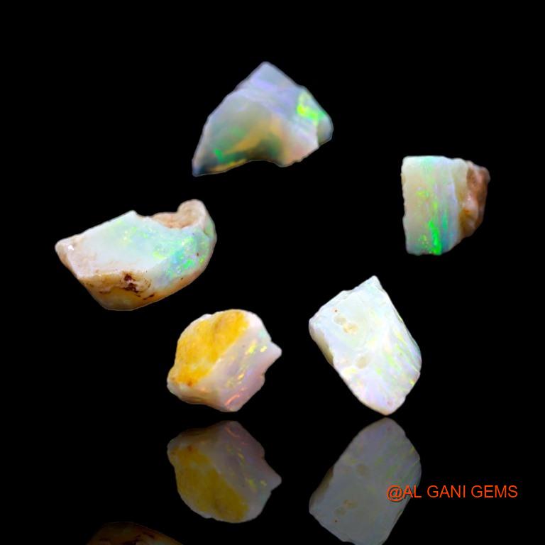 5 Pcs 9.90 Cts Natural Australian Fire Opal Loose Gemstone Fancy Rough Wholesale Lot 4x2x3 mm To 6x2x4mm R-22