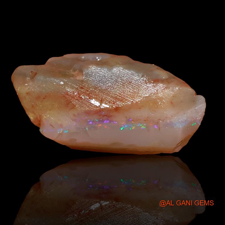 Natural Untreated Fire Opal Loose Gemstone Fancy Rough From Australia 12.30 Cts 16x16x5 mm R-246
