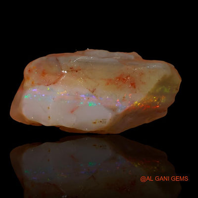 Natural Untreated Fire Opal Loose Gemstone Fancy Rough From Australia 12.30 Cts 16x16x5 mm R-246