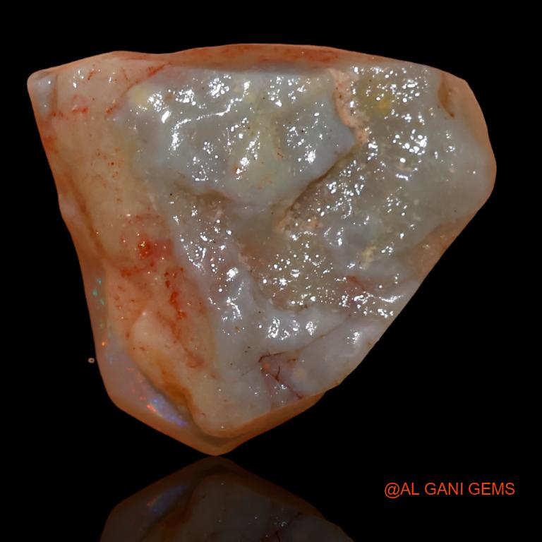 Natural Untreated Fire Opal Loose Gemstone Fancy Rough From Australia 12.30 Cts 16x16x5 mm R-246