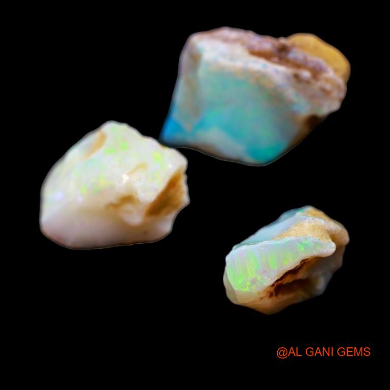 3 Pcs 10.40 Cts Natural Australian Fire Opal Loose Gemstone Fancy Rough 6x2x4 mm To 7x4x4 mm R-24