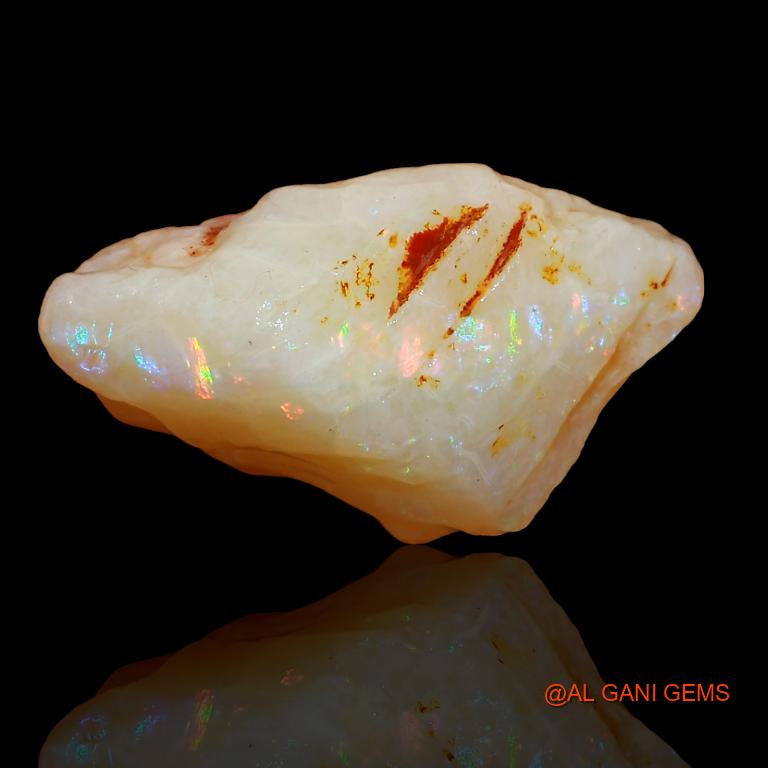 Natural Fire Opal Gemstone 9.30 Cts Loose Fancy Rough From Australia 18x12x9 mm R-256