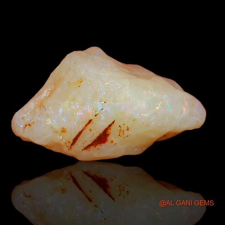 Natural Fire Opal Gemstone 9.30 Cts Loose Fancy Rough From Australia 18x12x9 mm R-256