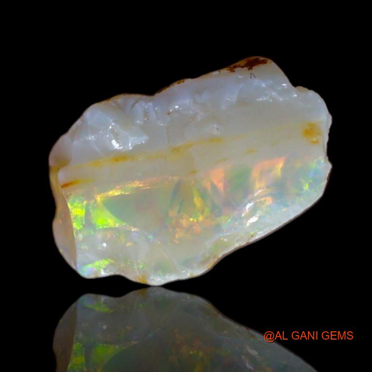 Natural Fire Opal Gemstone 3.55 Cts Loose Fancy Rough From Australia 7x4x3 mm R-25