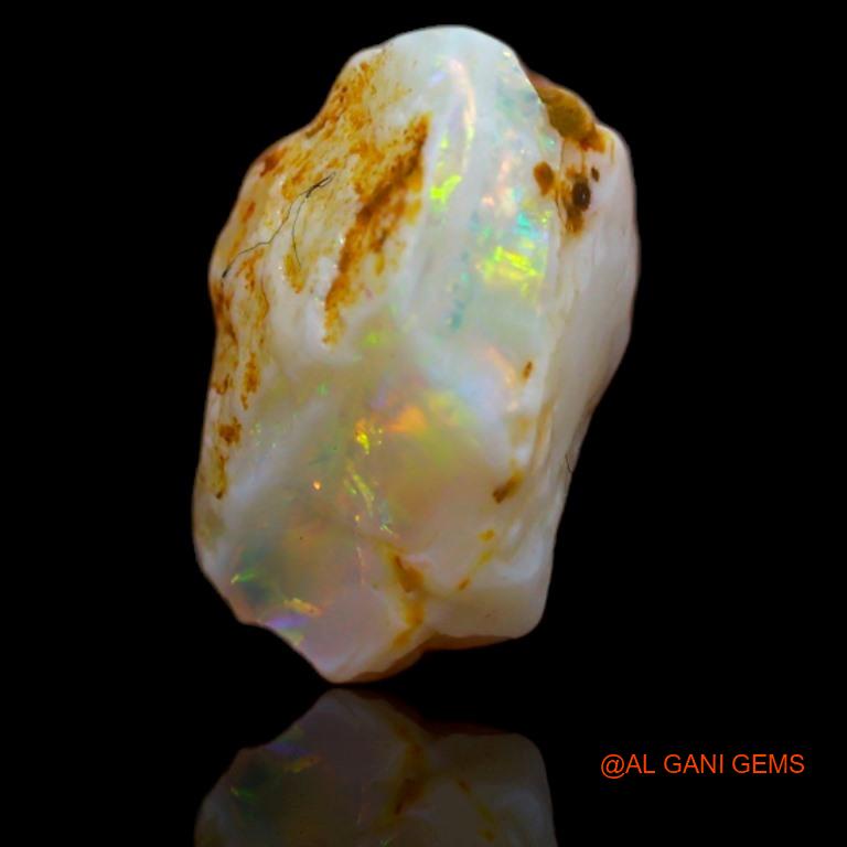 Natural Fire Opal Gemstone 3.55 Cts Loose Fancy Rough From Australia 7x4x3 mm R-25