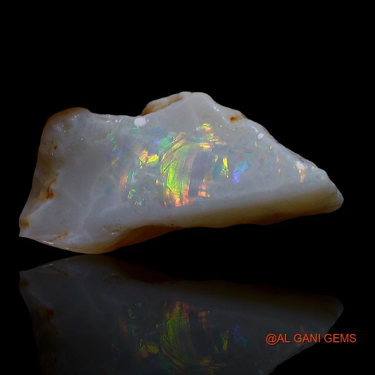 Natural Fire Opal Gemstone 6.55 Cts Loose Fancy Rough From Australia 17x10x7 mm R-261