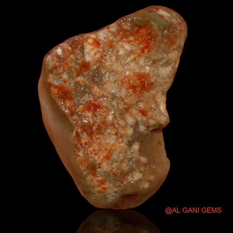 Natural Untreated Fire Opal Loose Gemstone Fancy Rough From Australia 8.00 Cts 18x11x9 mm R-314