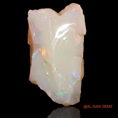 Natural Fire Opal Gemstone 4.45 Cts Loose Fancy Rough From Australia 16x11x5 mm R-316
