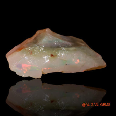 Natural Fire Opal Gemstone 4.45 Cts Loose Fancy Rough From Australia 16x11x5 mm R-316