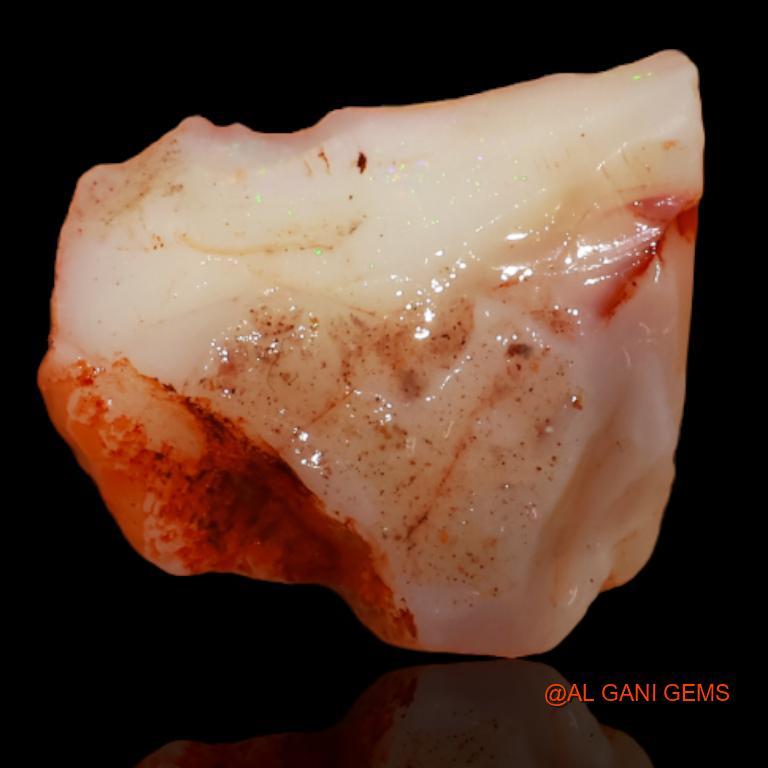 5.00 Cts Natural Australian Fire Opal Loose Gemstone Fancy Rough 16x12x7 mm R-325