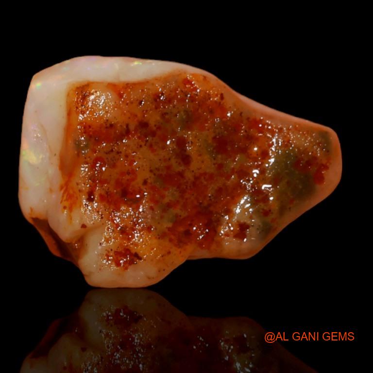 Natural Untreated Fire Opal Loose Gemstone Fancy Rough From Australia 6.00 Cts 16x11x5 mm R-330