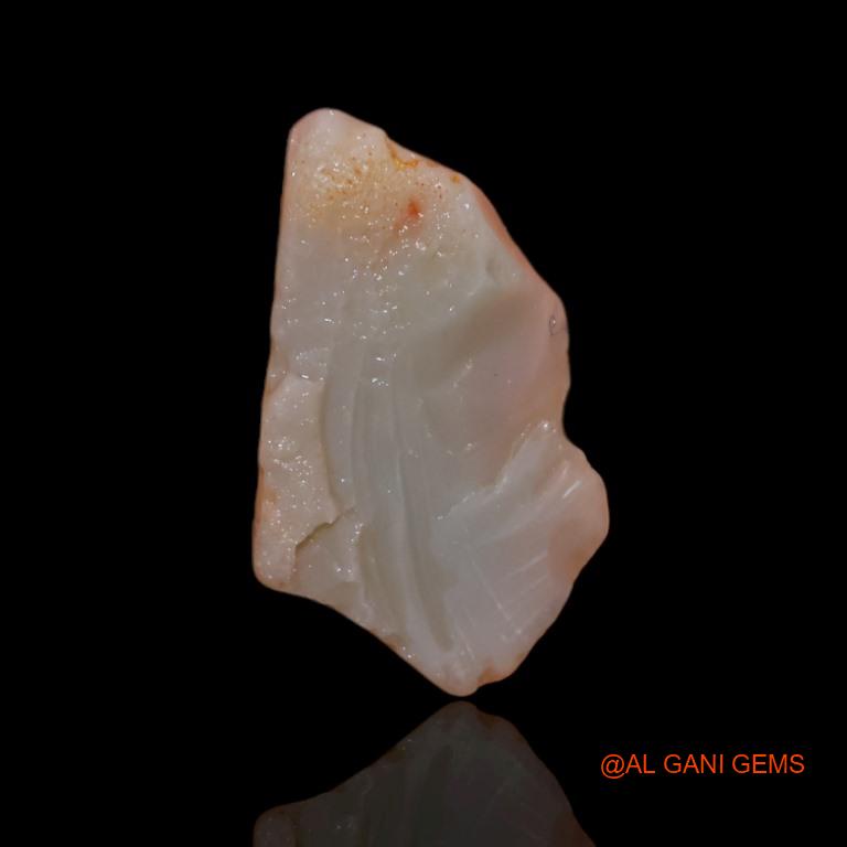 Natural Fire Opal Gemstone 7.70 Cts Loose Fancy Rough From Australia 21x12x5 mm R-338
