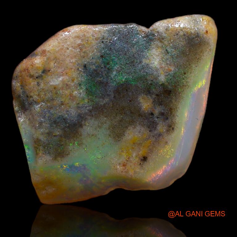 4.60 Cts Natural Australian Fire Opal Loose Gemstone Fancy Rough 19x15x3 mm R-357