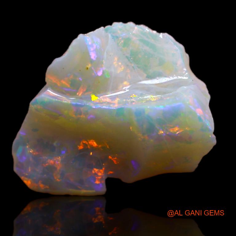 Natural Untreated Fire Opal Loose Gemstone Fancy Rough From Australia 3.60 Cts 14x13x5 mm R-362