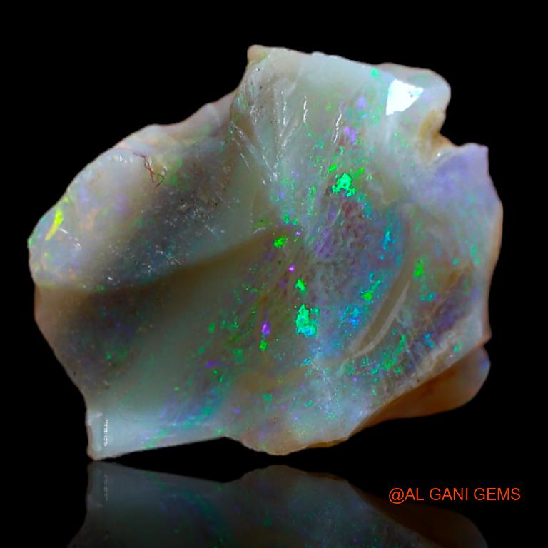 Natural Untreated Fire Opal Loose Gemstone Fancy Rough From Australia 8.00 Cts 11x10x7 mm R-365