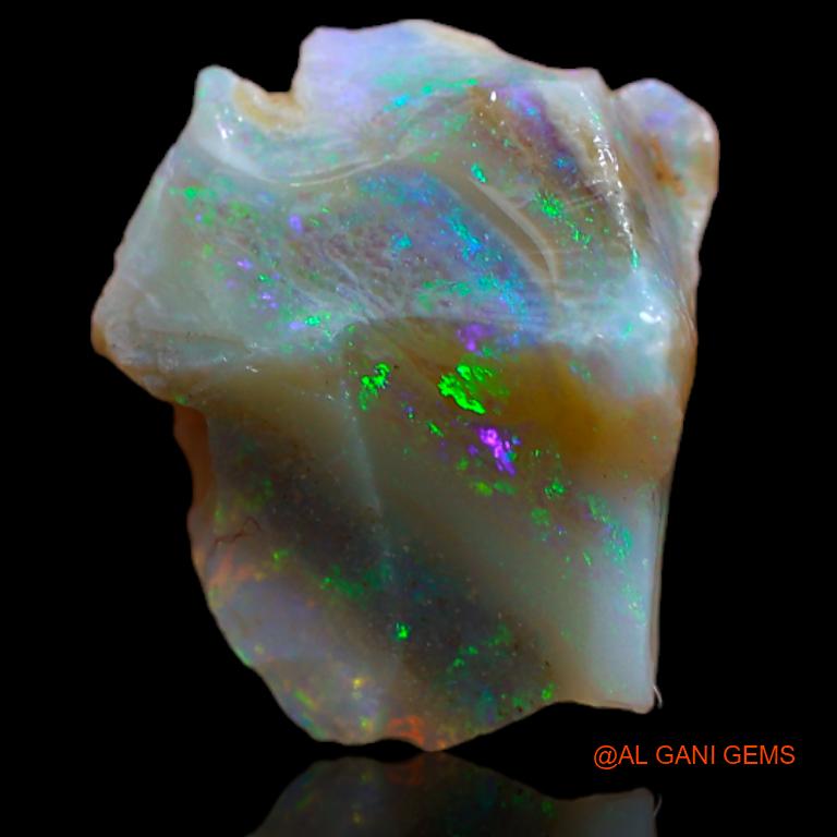 Natural Untreated Fire Opal Loose Gemstone Fancy Rough From Australia 8.00 Cts 11x10x7 mm R-365