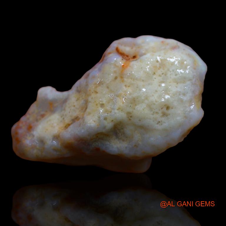 Natural Fire Opal Gemstone 15.50 Cts Loose Fancy Rough From Australia 19x10x7 mm R-366