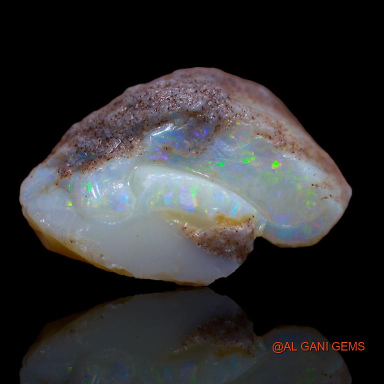 Natural Untreated Fire Opal Loose Gemstone Fancy Rough From Australia 13.50 Cts 14x12x7 mm R-367