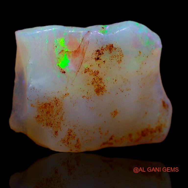 Natural Untreated Fire Opal Loose Gemstone Fancy Rough From Australia 3.80 Cts 14x11x4 mm R-387