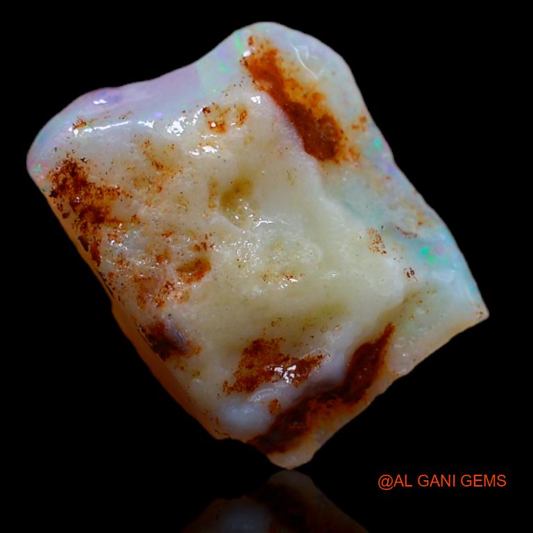 Natural Untreated Fire Opal Loose Gemstone Fancy Rough From Australia 3.80 Cts 14x11x4 mm R-387