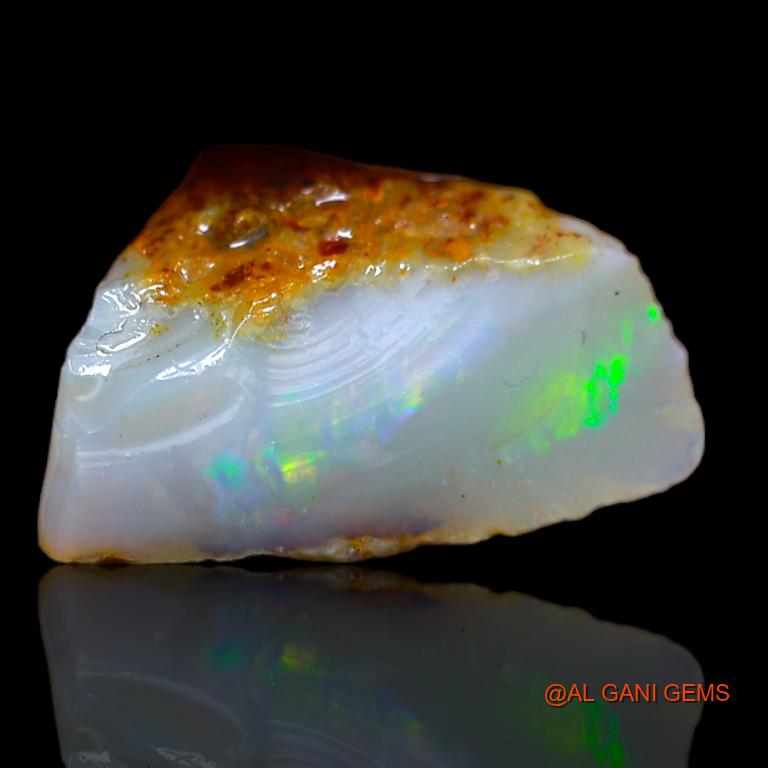 Natural Fire Opal Gemstone 4.30 Cts Loose Fancy Rough From Australia 13x11x6 mm R-400