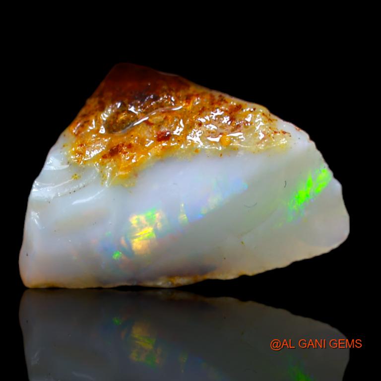 Natural Fire Opal Gemstone 4.30 Cts Loose Fancy Rough From Australia 13x11x6 mm R-400