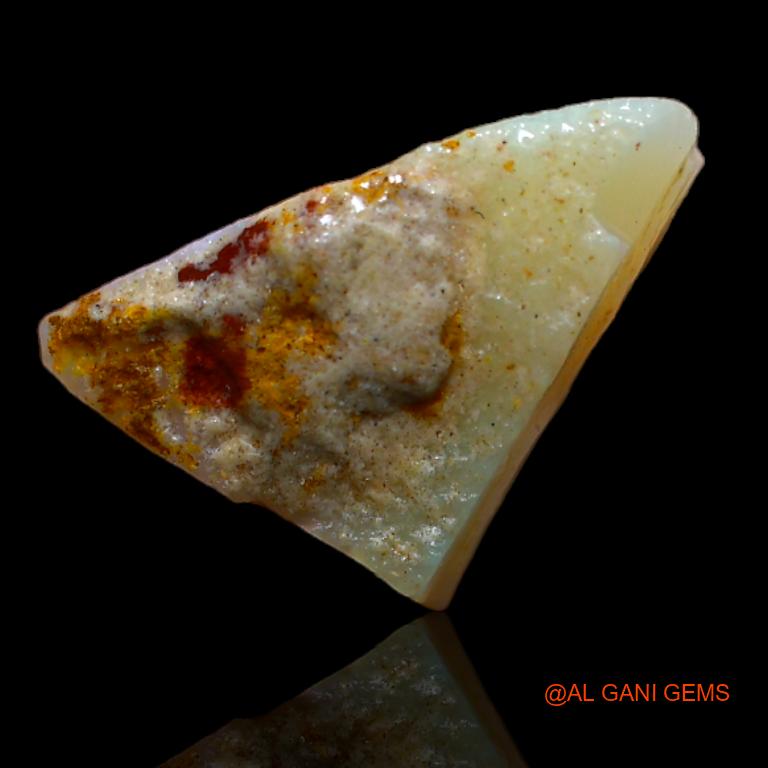 Natural Fire Opal Gemstone 4.30 Cts Loose Fancy Rough From Australia 13x11x6 mm R-400