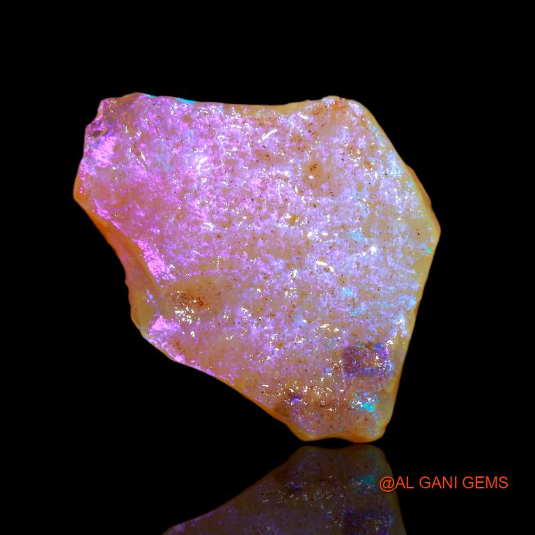 16.70 Cts Natural Australian Fire Opal Loose Gemstone Fancy Rough 35x34x4 mm R-403