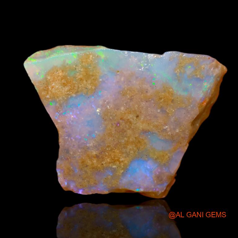 Natural Fire Opal Gemstone 25.00 Cts Loose Fancy Rough From Australia 31x23x5 mm R-405