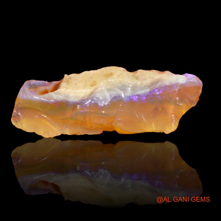 31.00 Cts Natural Australian Fire Opal Loose Gemstone Fancy Rough 46x14x8 mm R-406