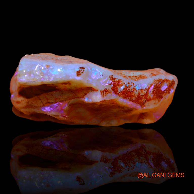 32.00 Cts Natural Australian Fire Opal Fancy Rough Loose Gemstone For Jewelry 30x23x10 mm R-407