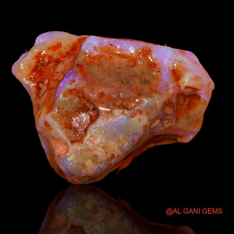 32.00 Cts Natural Australian Fire Opal Fancy Rough Loose Gemstone For Jewelry 30x23x10 mm R-407