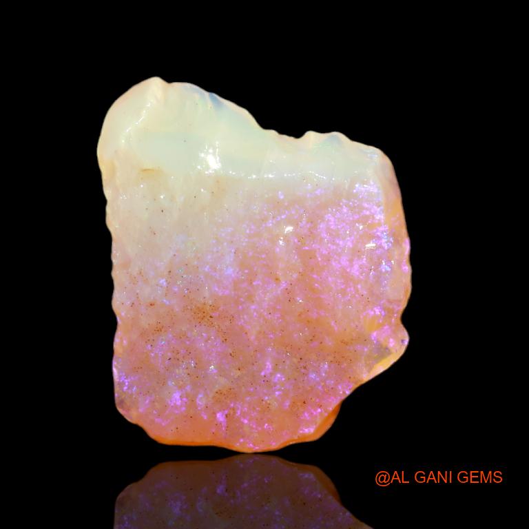 18.00 Cts Natural Australian Fire Opal Fancy Rough Loose Gemstone For Jewelry 26x22x5 mm R-425