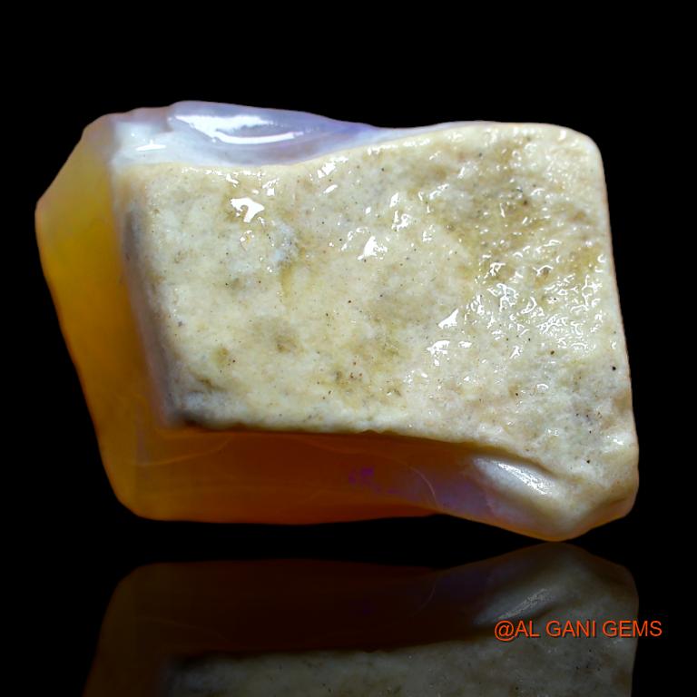 Natural Fire Opal Gemstone 30.00 Cts Loose Fancy Rough From Australia 16x21x11 mm R-427