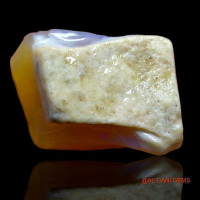 Natural Fire Opal Gemstone 30.00 Cts Loose Fancy Rough From Australia 16x21x11 mm R-427