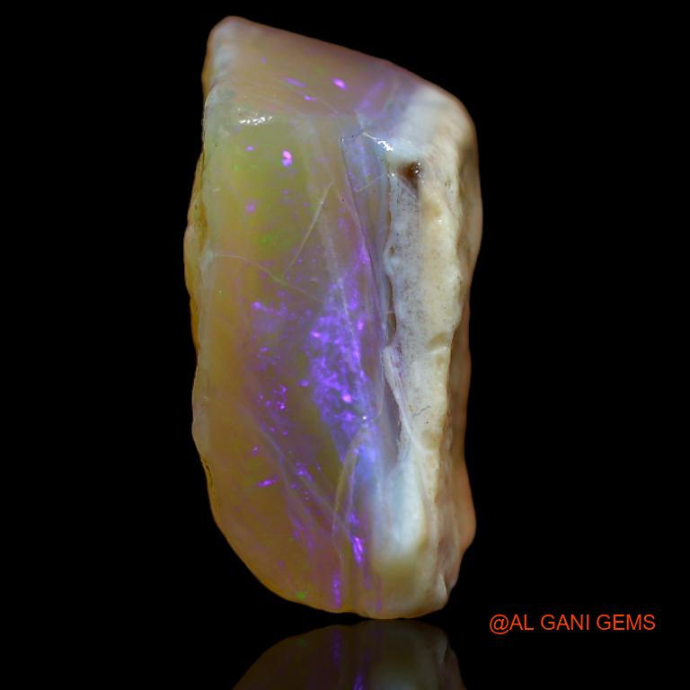 Natural Fire Opal Gemstone 30.00 Cts Loose Fancy Rough From Australia 16x21x11 mm R-427