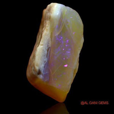 Natural Fire Opal Gemstone 30.00 Cts Loose Fancy Rough From Australia 16x21x11 mm R-427