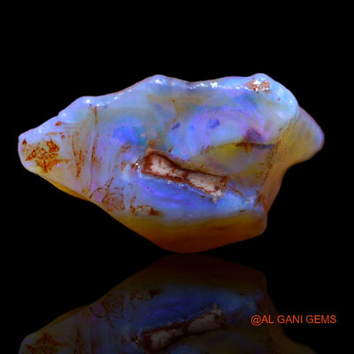 Natural Fire Opal Gemstone 17.00 Cts Loose Fancy Rough From Australia 19x19x9 mm R-430