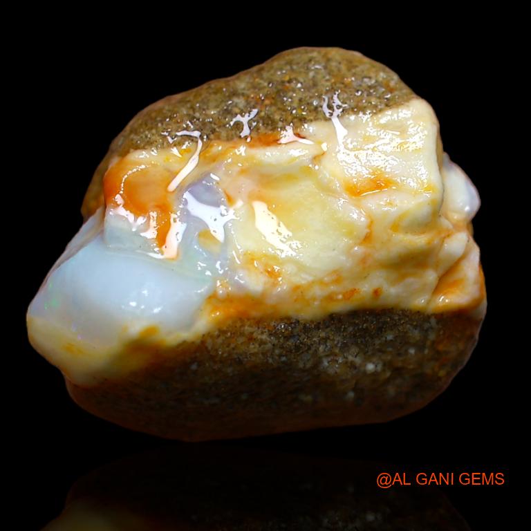 26.00 Cts Natural Australian Fire Opal Loose Gemstone Fancy Rough 21x17x13 mm R-444