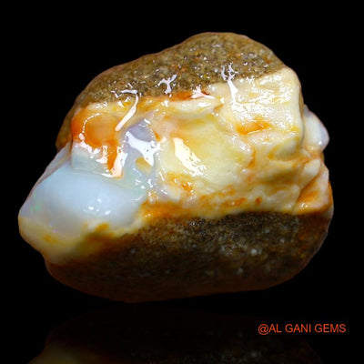 26.00 Cts Natural Australian Fire Opal Loose Gemstone Fancy Rough 21x17x13 mm R-444
